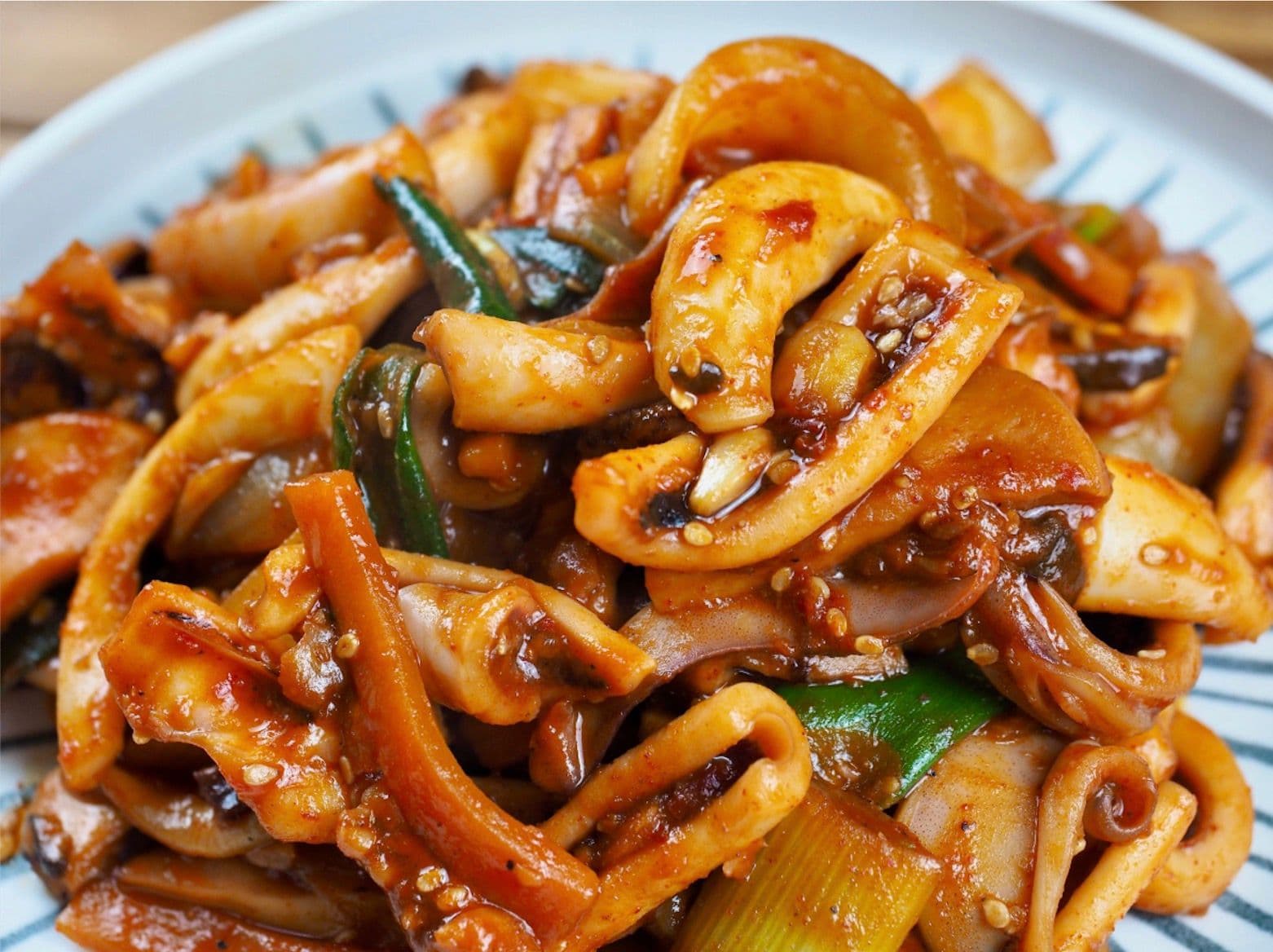 Spicy Stir-Fried Squid (Korean Style, 오징어볶음) image 1