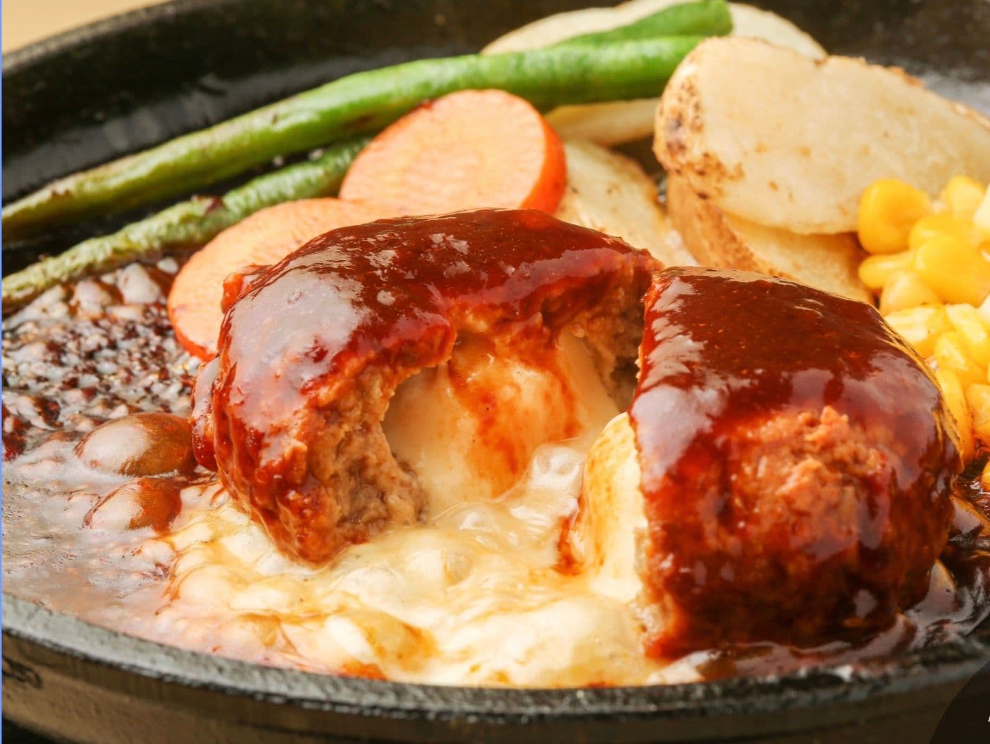 Hambak Steak (Korean-style Hamburg Steak, 함박스테이크)