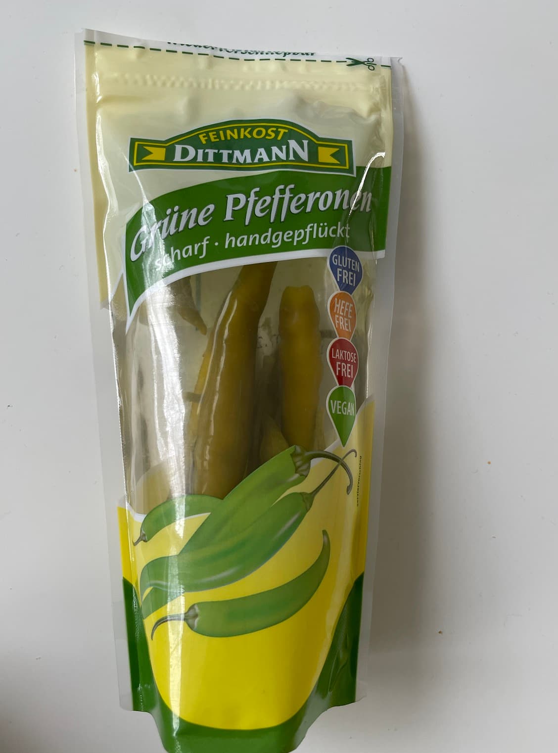 pickled green chili peppers Image