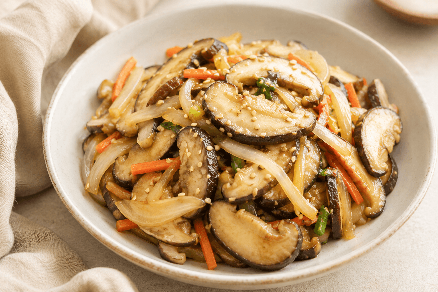 Pyogo Beoseot Bokkeum (Korean Stir-Fried Shiitake Mushrooms, 표고버섯볶음)