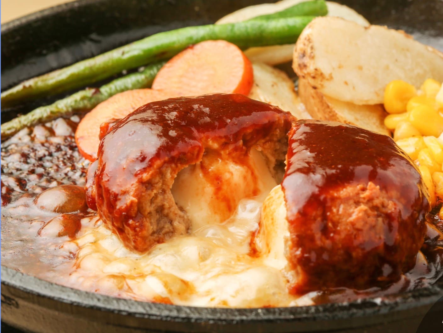 Hambak Steak (Korean-style Hamburg Steak, 함박스테이크)